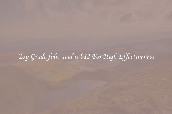 Top Grade folic acid is b12 For High Effectiveness