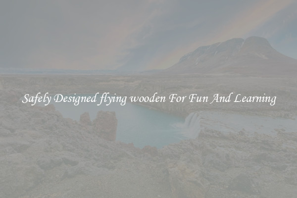 Safely Designed flying wooden For Fun And Learning