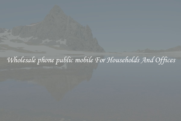 Wholesale phone public mobile For Households And Offices