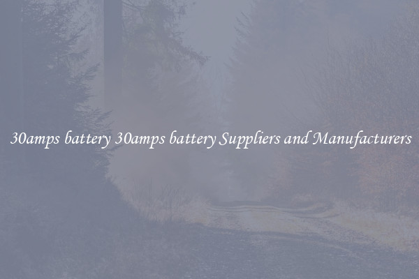 30amps battery 30amps battery Suppliers and Manufacturers