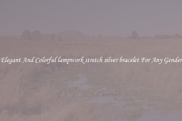 Elegant And Colorful lampwork stretch silver bracelet For Any Gender