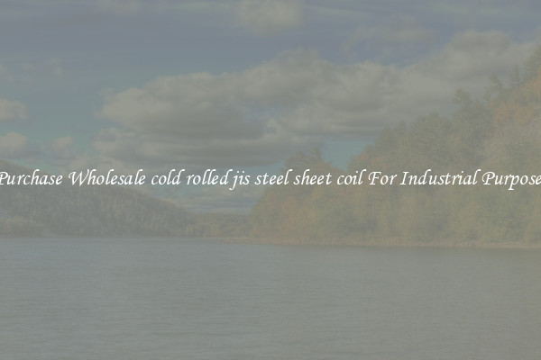 Purchase Wholesale cold rolled jis steel sheet coil For Industrial Purposes