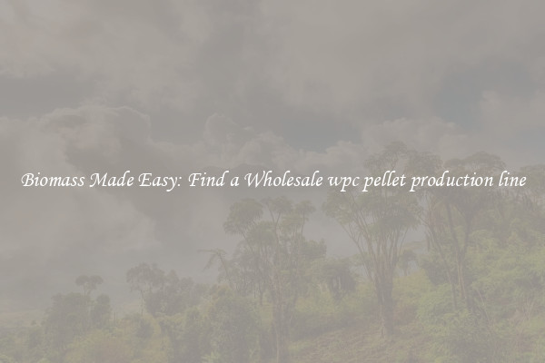  Biomass Made Easy: Find a Wholesale wpc pellet production line 