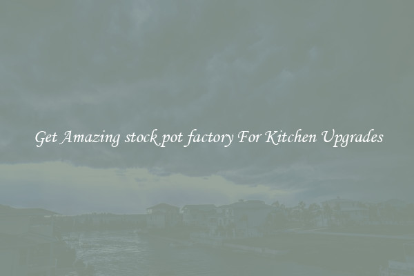 Get Amazing stock pot factory For Kitchen Upgrades