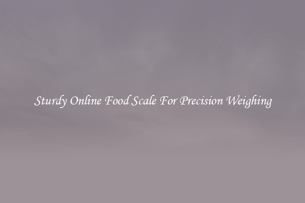 Sturdy Online Food Scale For Precision Weighing