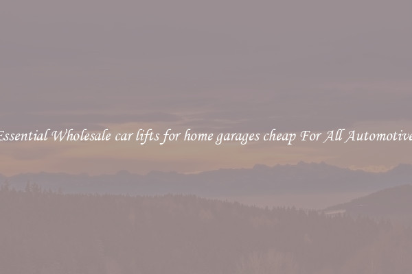 Essential Wholesale car lifts for home garages cheap For All Automotives