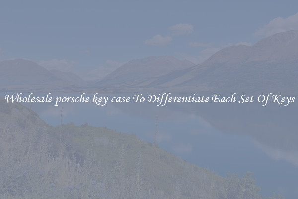 Wholesale porsche key case To Differentiate Each Set Of Keys
