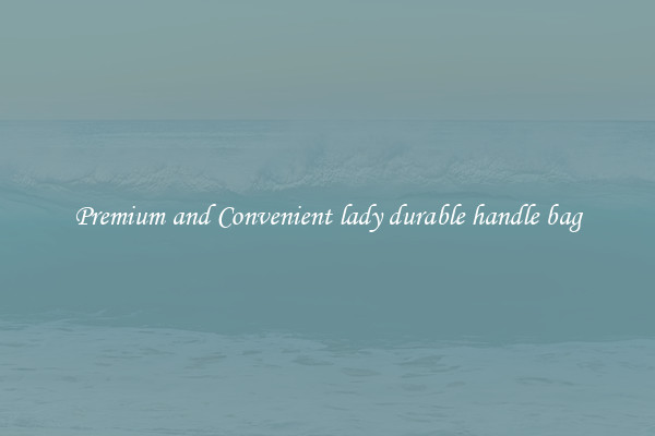 Premium and Convenient lady durable handle bag