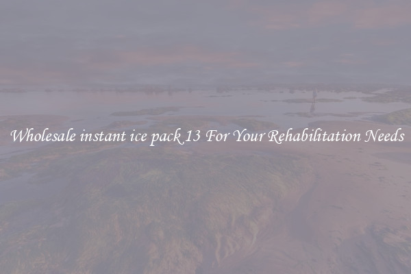 Wholesale instant ice pack 13 For Your Rehabilitation Needs