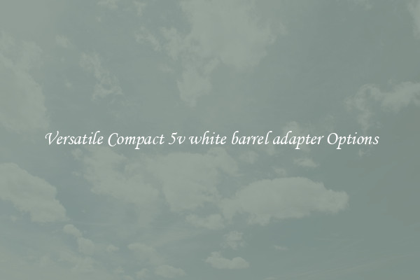 Versatile Compact 5v white barrel adapter Options